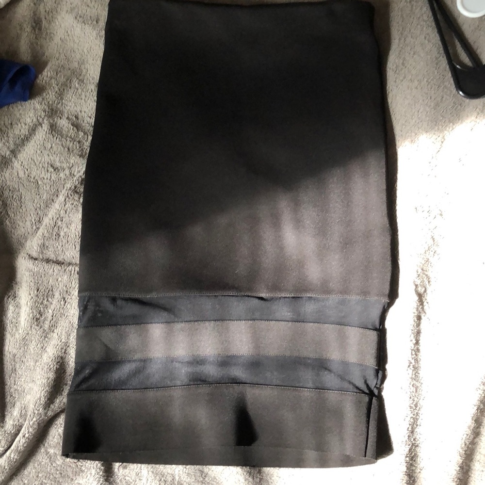 Black bodycon mesh miniskirt